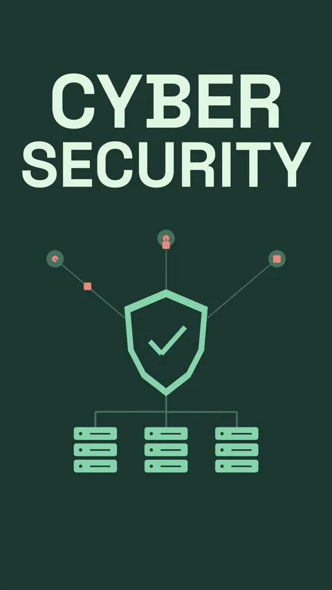 Central shield symbolizing protection, interconnected with various elements Stock Footage 347056303