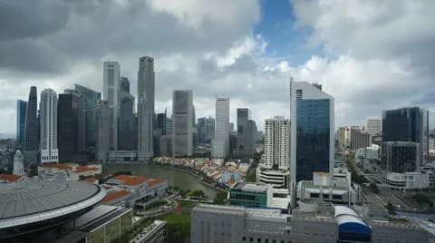 Central Singapore, South East Asia, T/L Stock Footage