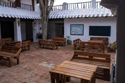 Central square of (Benibeca), Menorca. Stock Photos