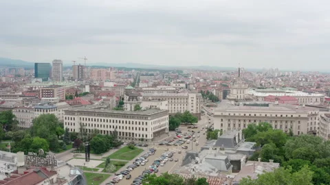 Central square of the city of Sofia, Bulgaria. Stock-Footage 157976962