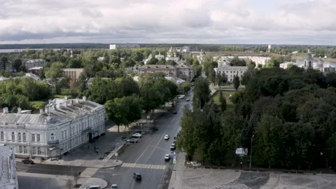 The central square of the city of Uglich Stock Footage 233408865