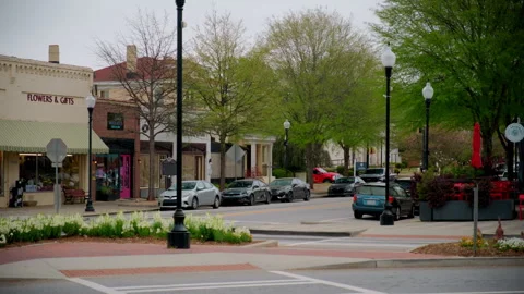 The central square in COVINGTON, GA US - March 30, 2025 Stock Footage 308613167
