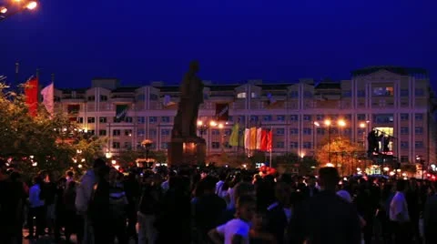 Central square during Day of City celebration Видео 11195103