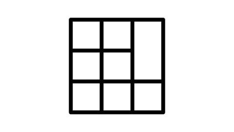 A central square featuring four layout positioned at each corner. Stock Footage 334931157