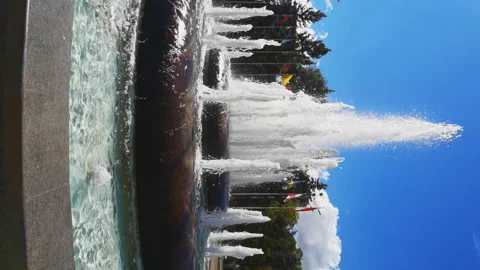 The central square with a fountain Stock Footage 219850360