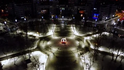 The central square of Kharkiv Stock Footage 201154362