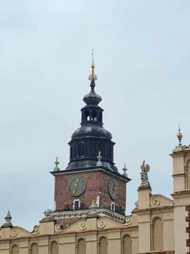 Central square of Krakow Stock Photos