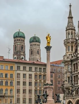 Central square in Munich Stock Photos