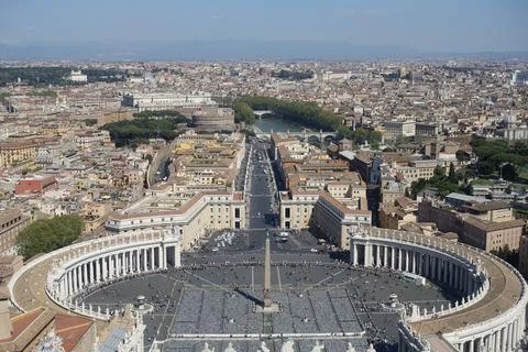 Central square photo taken in the Vatican Stock Photos