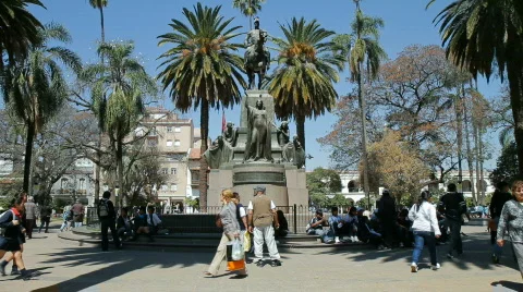 Central Square of Salta Stock Footage 876963