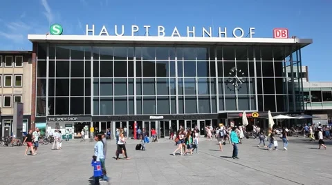 Central Station in Cologne, Germany Stock-Footage 65811612