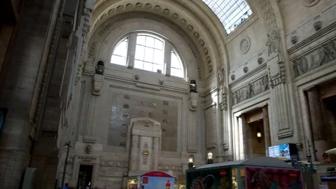 Central station in Milan Pan Stock Footage 84969937