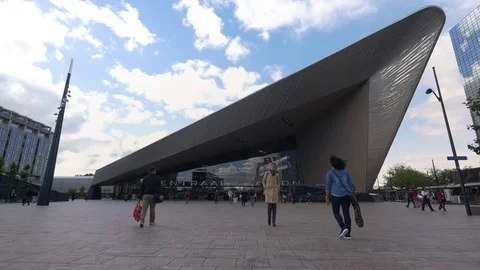 Central Station in Rotterdam Stock Footage 70885660