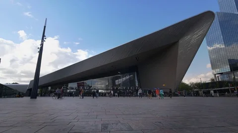 Central Station in Rotterdam Stock Footage 70885751