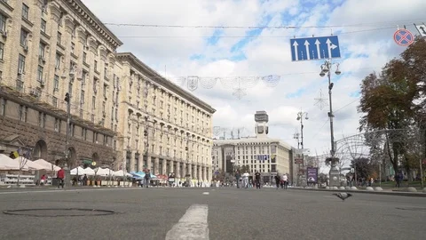 Central Street Of The Capital Stock Footage 127248646