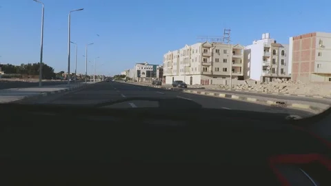 Central street of hurghada egypt Stock Footage 153153406