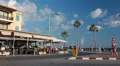 The central street of Paphos with waterfront in the harbor, Cyprus HD Footage