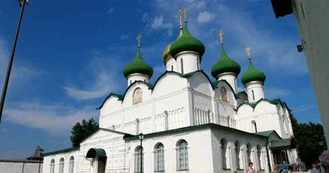 The Central structure of the monastery, Spaso-Preobrazhensky Cathedral. Video stock 68582571