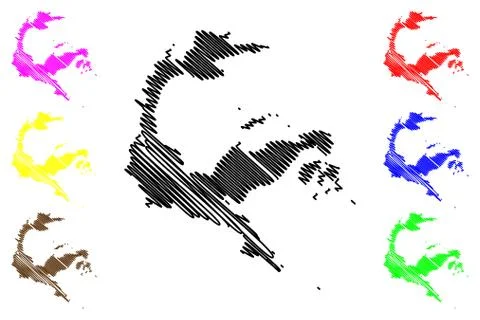 Central Sulawesi map vector.... Stock Illustration