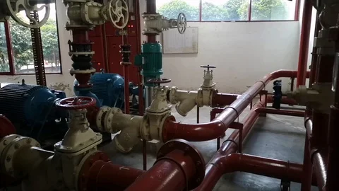 Central system for fire hydrant stations. Stock Footage 98244427