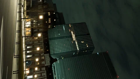 Central Tokyo at Night Stock Footage 87126392