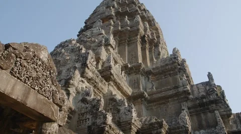 Central tower of Angkor Wat temple of Cambodia Stock Footage 49404293