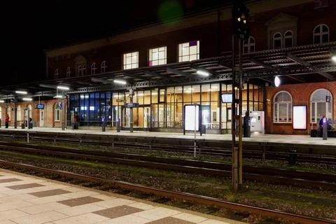 Central train station in Aalborg. Stock Photos