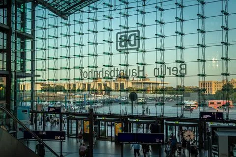 Central Train Station in Berlin, DE. Berlin  Hauptbahnhof Stock Photos