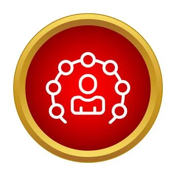 Central user connecting with network community around them 스톡 일러스트