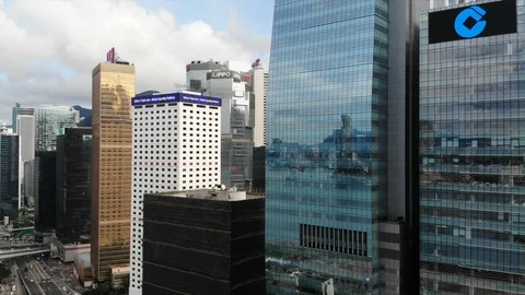 Central view in hong kong Stock Footage 109495593