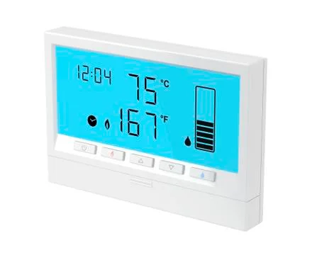 Central water heater control panel Illustrazione stock