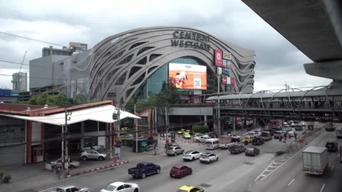 Central West Gate shopping mall in Bangkok. Stock Footage 279537066