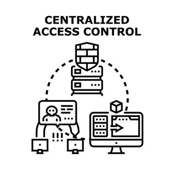 Centralized access control system for data security management イラスト素材