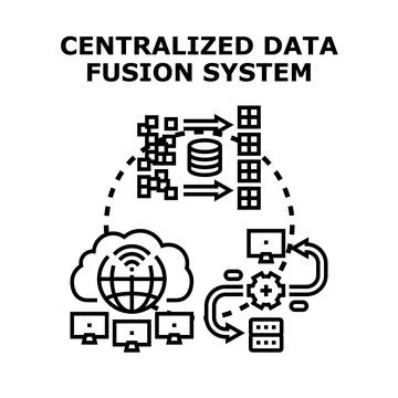 Centralized data fusion system combining processing information イラスト素材