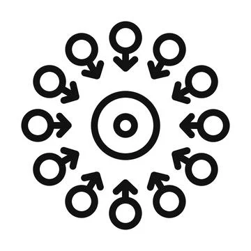Centralized Data Icon Perfect for IT and Network Solutions Stock Illustration