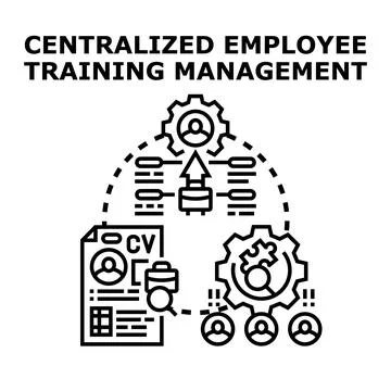 Centralized employee training management vector concept Stock Illustration