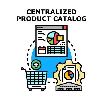 Centralized product catalog data management system Stock Illustration