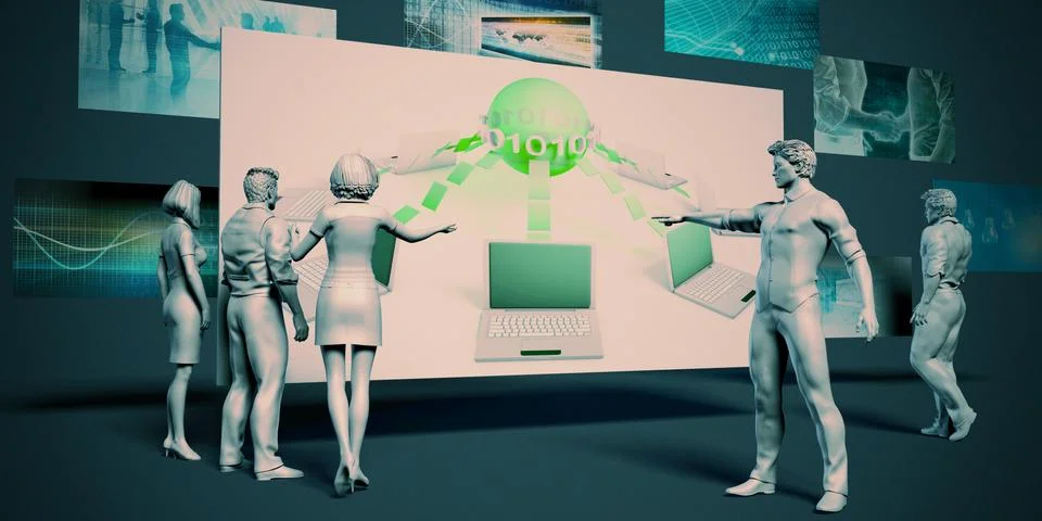 Centralized Server Illustrazione stock