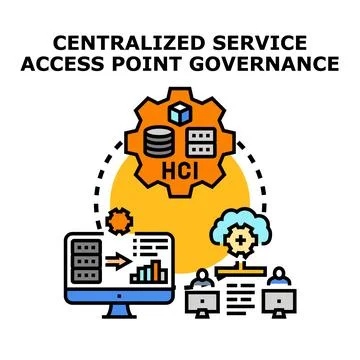 Centralized service access point governance and management Stock Illustration