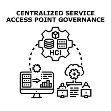 Centralized service access point governance and management Stock Illustration