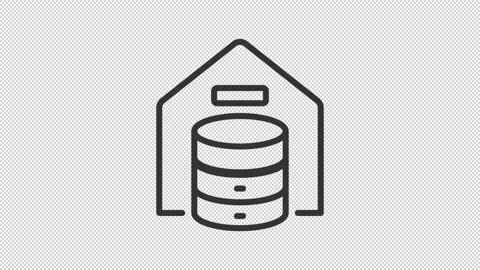 Centralized storage system line animation Stock Footage 337776428