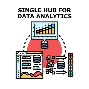Centralizing data analytics processing and information management Stock Illustration