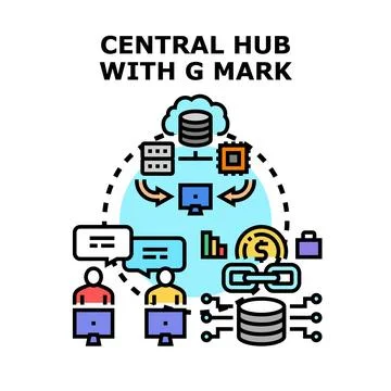 Centralizing information with cloud computing and data management 库存插图