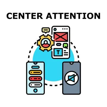 Centralizing user attention across digital applications and devices Stock Illustration