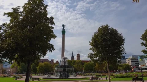 Centre of the city Stuttgart Stock Footage 218374644