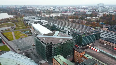 Centre of Helsinki, drone video Stock Footage 256699736