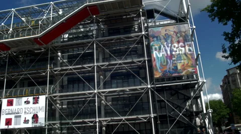 Centre Pompidou pan sunshine 스톡 동영상 41463559