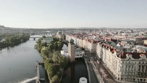 Centre of Prague, aerial view Stock-Footage 221225963