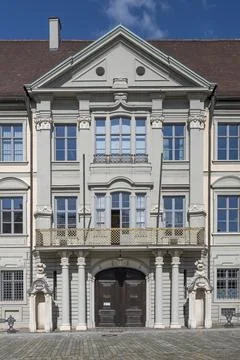 Centre section of the former prince-bishop's residence built in the Baroque Stock Photos