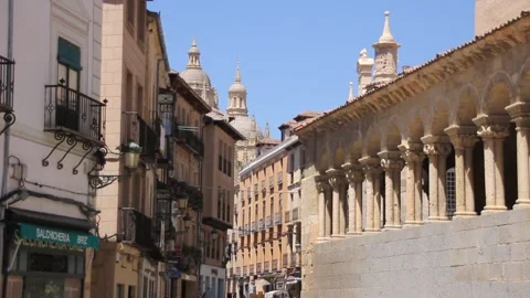 Centre of Segovia, Spain Stock Footage 196219941